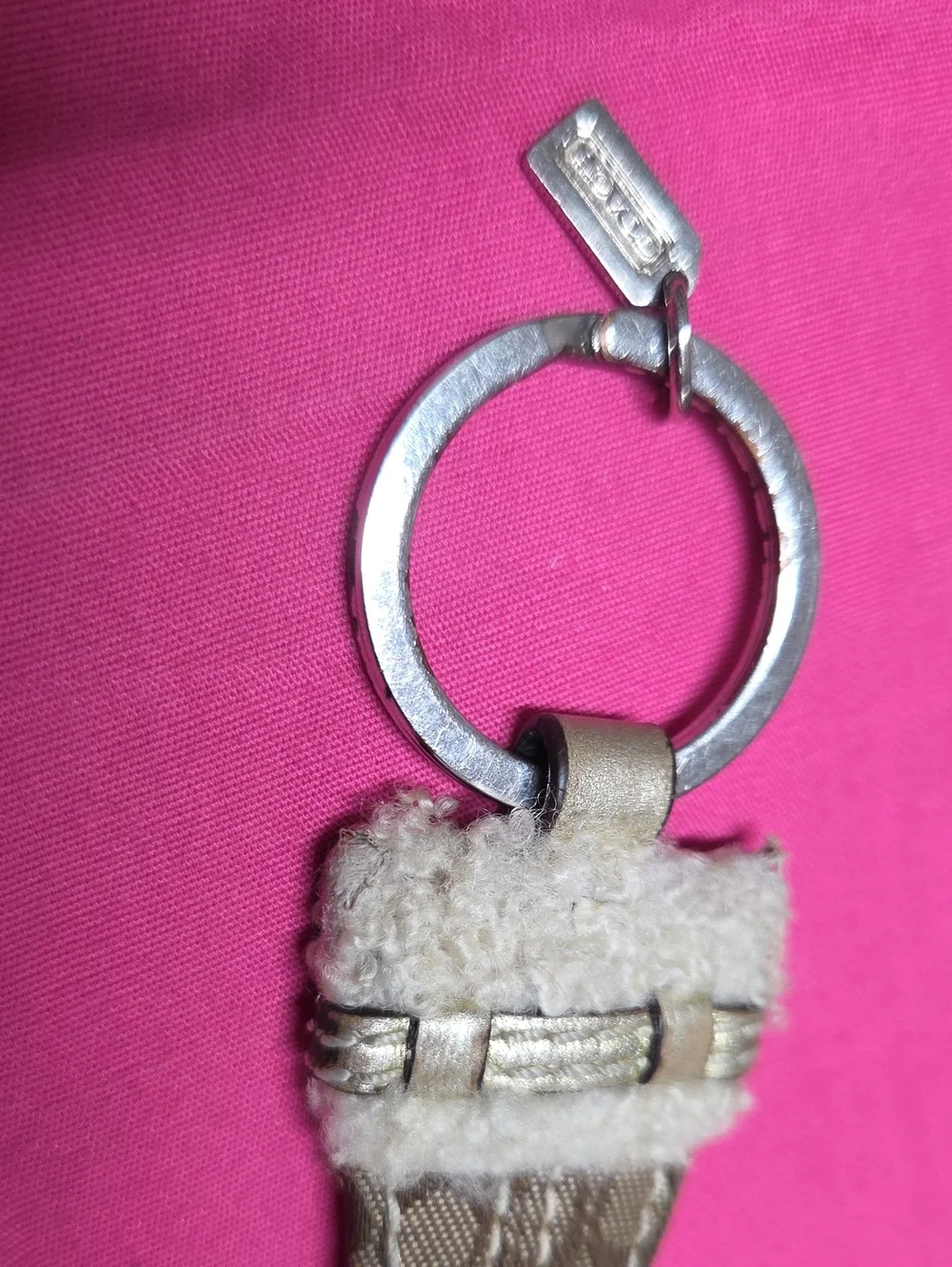Authentic COACH leather Boot Keychain